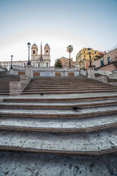 Spanska trappan från Piazza di Spagna i Rom, Italien — Stockfoto
