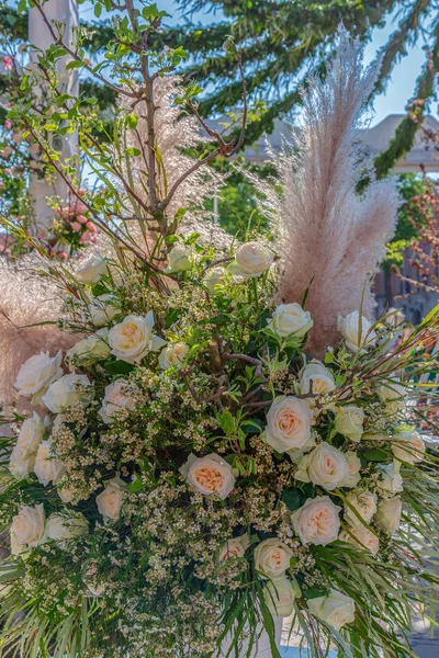 Fundo com decoração floral — Fotografia de Stock