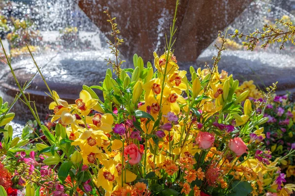 花の装飾との背景 — ストック写真