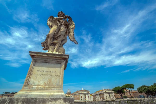 Estatua de Agnel del Puente de los Ángeles, Roma, Italia —  Fotos de Stock