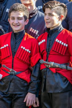 Geleneksel kostüm Georgia çocuk