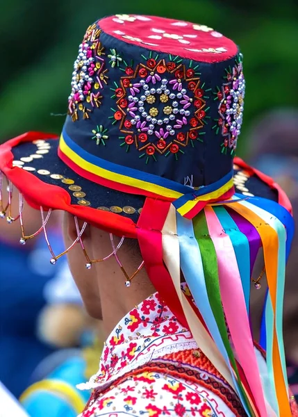 Şapkalar geleneksel Romen erkek — Stok fotoğraf