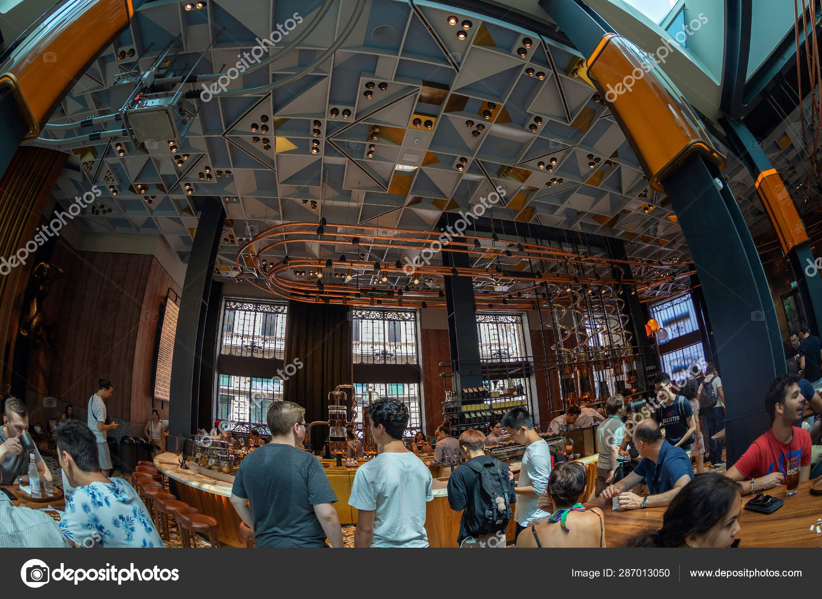 Interior Of The Starbucks Concept Store In Milan Italy