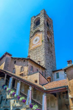 Citta Alta 'da Civic Tower-Torre Civica Campanone-ber eski kenti