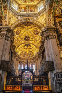 Santa Maria Maggiore Bazilikası'nın iç kısmı, Bergamo, İtalya