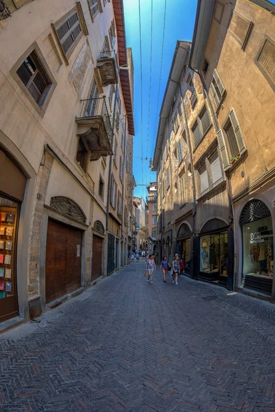 Street of Bergamo old town-Citta Alta — Stock Photo, Image