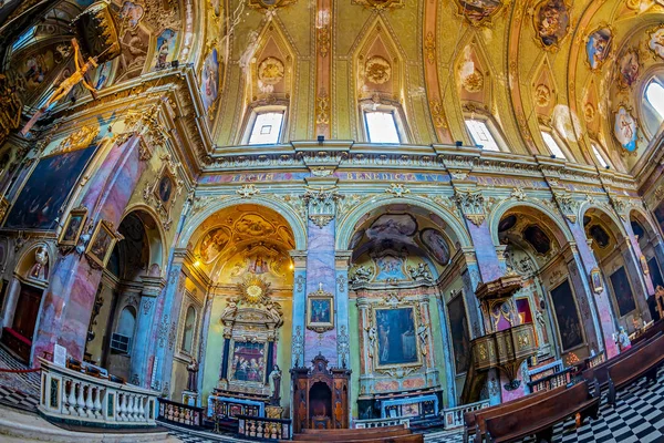 Interior of the catholic church Sant Agata nel Carmine, Bergamo, — Stock Photo, Image