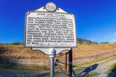 Lewis ve Clark Tarihi Marker Harpers Ferry, Abd