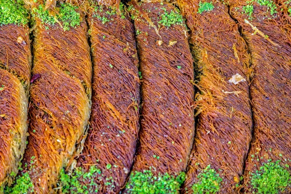 Fundo com baklava turco caseiro — Fotografia de Stock