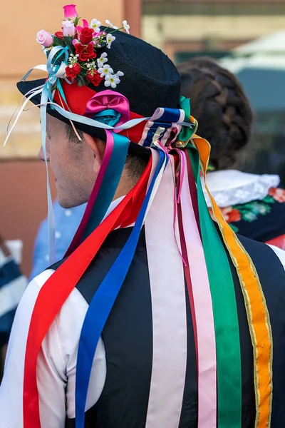 Cappello tradizionale usato dai tedeschi etnici nella zona di Banat, Romania — Foto Stock