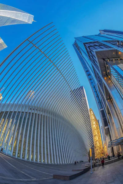 Nova Iorque Eua Março 2020 Detalhes Arquitetônicos One World Trade — Fotografia de Stock