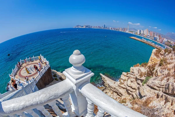 Benidorm Spanien August 2020 Utsikt Från Balkongen Medelhavet Balco Del — Stockfoto