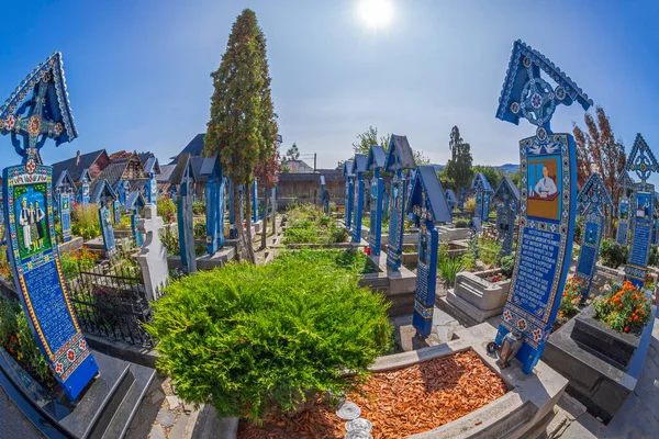 Sapanta Maramures Roumanie Septembre 2020 Joyeux Cimetière Célèbre Dans Monde — Photo