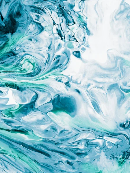 蓝色创意抽象手绘背景 丙烯酸绘画在画布上 现代艺术 当代艺术 — 图库照片