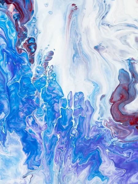 Синий Красный Креативный Абстрактный Фон Ручной Работы Крупным Планом Фрагмент — стоковое фото