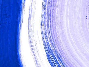 Mavi yaratıcı soyut boyalı arka plan, yakın çekim parça el, akrilik boya tuval, duvar kağıdı, doku fırça. Modern sanat. Çağdaş sanat.