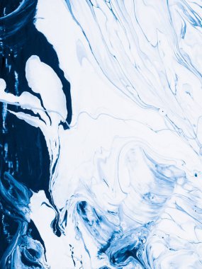 Arka plan, akrilik boya tuval, duvar kağıdı, doku üzerinde mavi yaratıcı soyut el boyalı. Modern sanat. Çağdaş sanat.