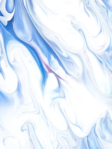 Fondo Pintado Mano Abstracto Creativo Azul Fragmento Pintura Acrílica Pincel — Foto de Stock