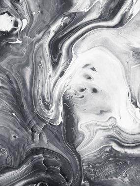 Siyah ve beyaz Soyut El boyalı arka plan, duvar kağıdı, doku