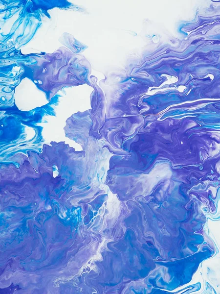 青い手描きの背景 キャンバスにアクリル画のクローズ アップのフラグメント 現代美術 現代美術 — ストック写真