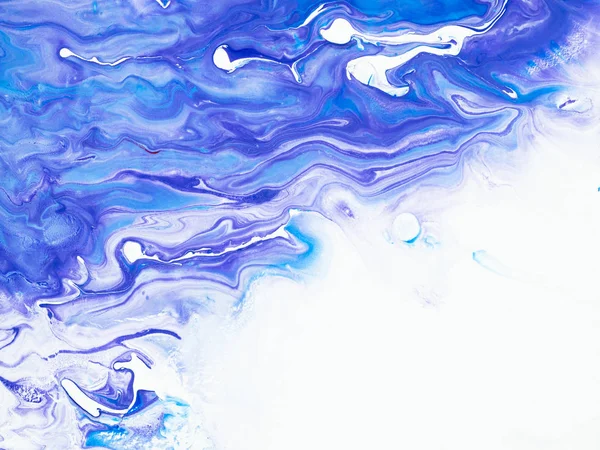 蓝色抽象创意手绘背景 丙烯酸油画画布 现代艺术 当代艺术 — 图库照片