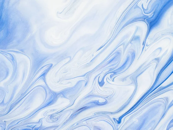 Blue Abstract Creative Hand Painted Background Acrylic Painting Canvas Wallpaper — Stock Photo, Image