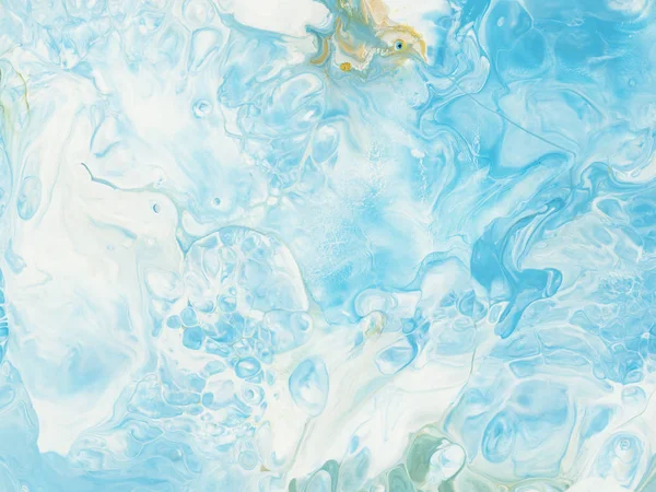ブルーの大理石抽象的な手描きの背景 キャンバスにアクリル画のクローズ アップ 現代美術 — ストック写真