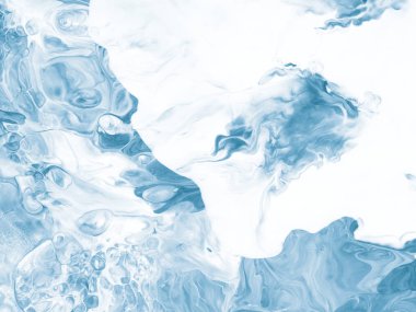 Mavi mermer soyut el arka plan, yakın çekim tuval üzerine akrilik boya boyalı. Çağdaş Sanat.