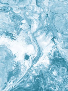 Mavi mermer soyut el arka plan, yakın çekim tuval üzerine akrilik boya boyalı. Çağdaş Sanat.