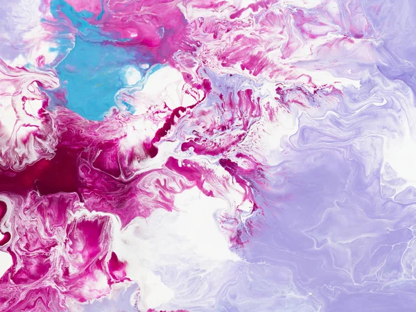 Blå Och Rosa Kreativa Abstrakt Hand Målade Bakgrunden Marmor Textur — Stockfoto