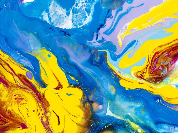 Renkli yaratıcı soyut el boyalı arka plan, mermer doku, tuval üzerine akrilik resim parçası. Modern sanat. Çağdaş sanat.