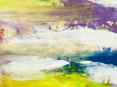 Renkli yaratıcı soyut el arka plan, fırça dokusu, tuval üzerine akrilik resim parçası boyalı. Modern sanat. Çağdaş sanat.