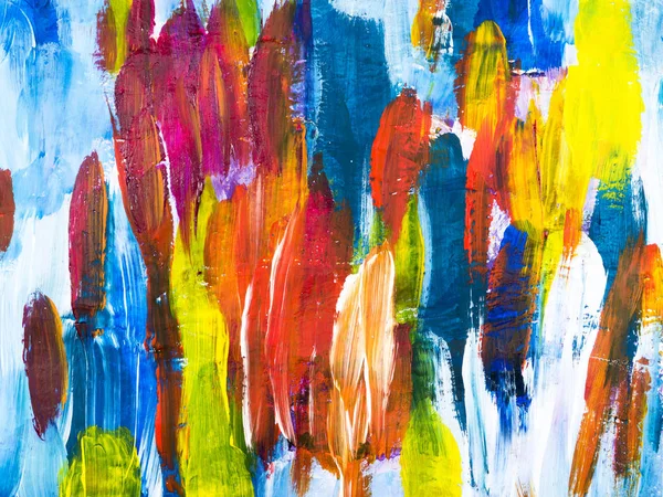 Colorido Criativo Abstrato Pintado Mão Fundo Textura Escova Pintura Acrílica — Fotografia de Stock