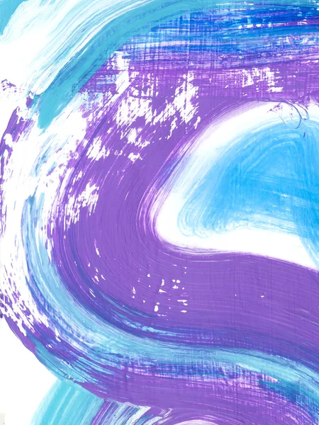 Blå Och Violett Kreativa Abstrakt Hand Målade Bakgrunden Borsten Konsistens — Stockfoto