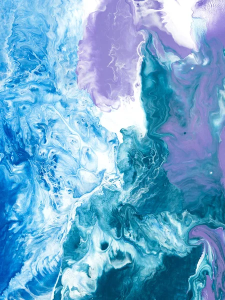 Fondo Pintado Mano Abstracto Creativo Azul Violeta Textura Mármol Fragmento — Foto de Stock