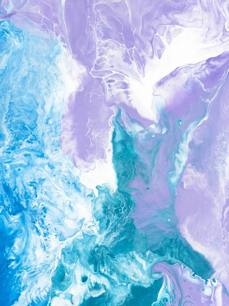 Fondo Pintado Mano Abstracto Creativo Azul Violeta Textura Mármol Fragmento — Foto de Stock