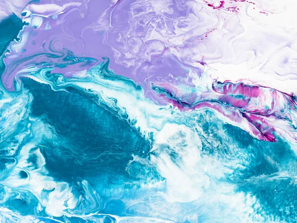Fondo Pintado Mano Abstracto Creativo Azul Violeta Textura Mármol Fragmento — Foto de Stock