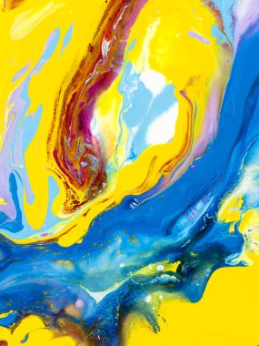 Renkli parlak yaratıcı soyut el arka plan, tuval üzerine akrilik resim parçası boyalı. Modern sanat. Çağdaş sanat.