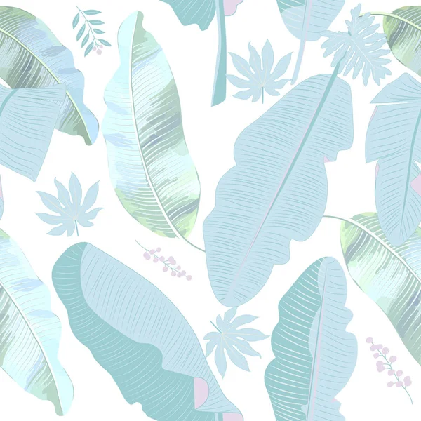 Vektor Tropischen Nahtlosen Muster Trendigen Pastellfarben Kann Für Textilien Broschüren — Stockvektor