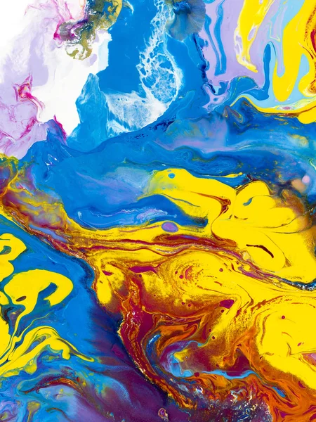 Colorido Criativo Abstrato Pintado Mão Fundo Textura Mármore Fragmento Pintura — Fotografia de Stock