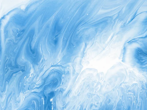 Blå Kreativa Abstrakt Hand Målade Bakgrunden Marmor Textur Abstrakt Ocean — Stockfoto