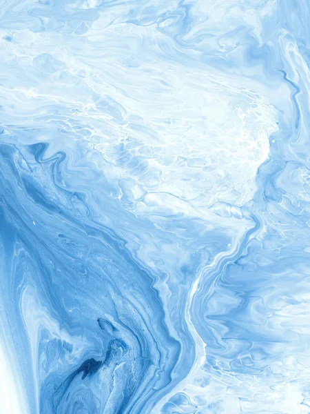 Azul Criativo Abstrato Pintado Mão Fundo Textura Mármore Oceano Abstrato — Fotografia de Stock