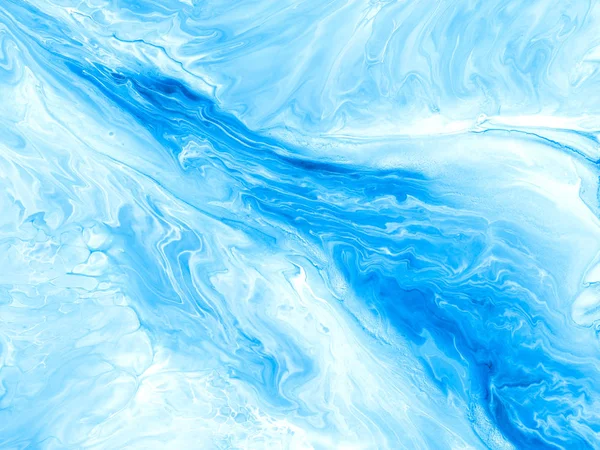 Blå Kreativa Abstrakt Hand Målade Bakgrunden Marmor Textur Abstrakt Ocean — Stockfoto