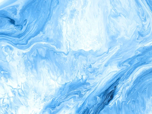 Kék Kreatív Absztrakt Kézzel Festett Háttér Márvány Textúrája Absztrakt Óceán — Stock Fotó