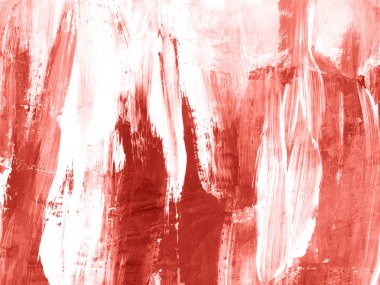 Yaşayan mercan renkli yaratıcı soyut resim. Ana eğilim kavramı. Fırça dokusu. Modern sanat. Çağdaş sanat.