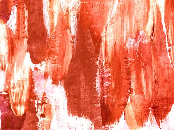 Pintura Abstrata Criativa Cor Coral Vivo Conceito Tendência Principal Textura — Fotografia de Stock
