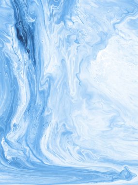Mavi yaratıcı soyut el boyalı arka plan, mermer doku, soyut okyanus, tuval üzerine akrilik resim parçası. Modern sanat. Çağdaş sanat.