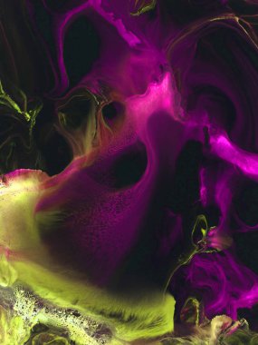 Neon Soyut El boyalı arka plan, canlı renkler, doku, duvar kağıdı.