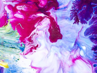 Soyut parlak el arka plan, sıvı akrilik tuval üzerine boya boyalı. Sanat parçası. Modern sanat. Çağdaş Sanat.