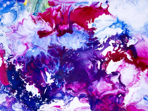 Soyut parlak el arka plan, sıvı akrilik tuval üzerine boya boyalı. Modern sanat. Çağdaş Sanat.